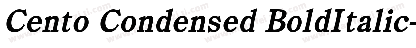 Cento Condensed BoldItalic字体转换